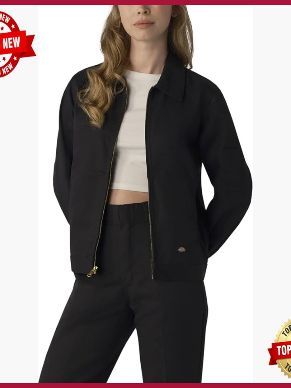Women's Unlined Eisenhower Jacket Workwear Utility Peacoat Style